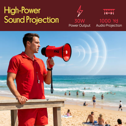 30W Rechargeable Megaphone-PMPMSRC30DRD
