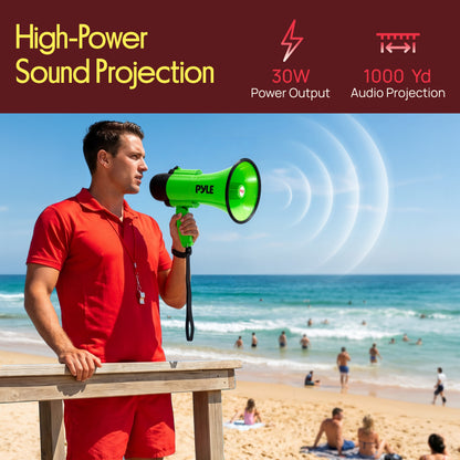 30W Rechargeable Megaphone-PMPMSRC30GR