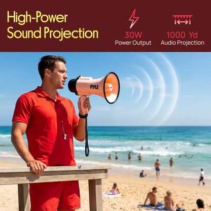 30W Rechargeable Megaphone-PMPMSRC30LPK