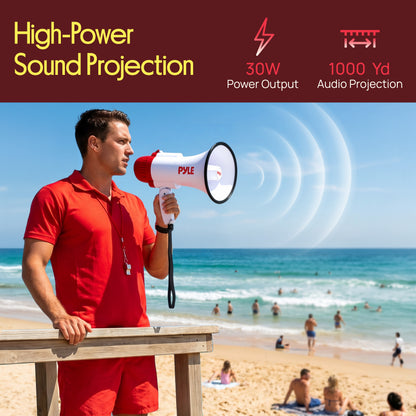 30W Rechargeable Megaphone-PMPMSRC30RD
