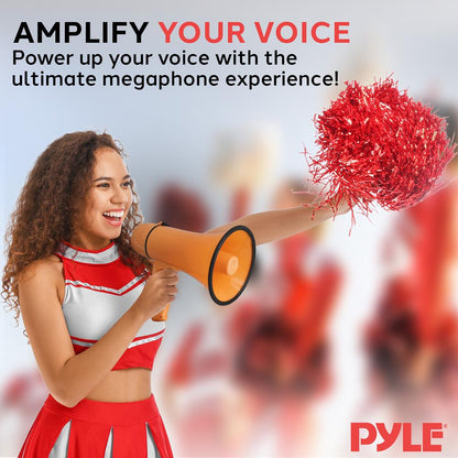 Megaphone Bullhorn 20W 400-Yard Range Aux Input Orange