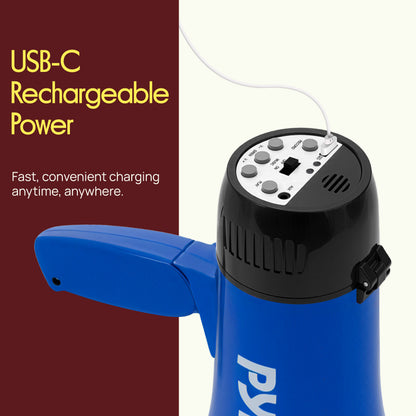 30W Rechargeable Megaphone-PMPRRC30BL