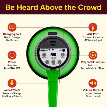 30W Rechargeable Megaphone-PMPRRC30GR