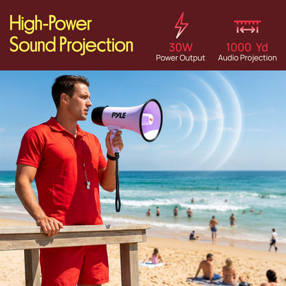 30W Rechargeable Megaphone-PMPRRC30LPR