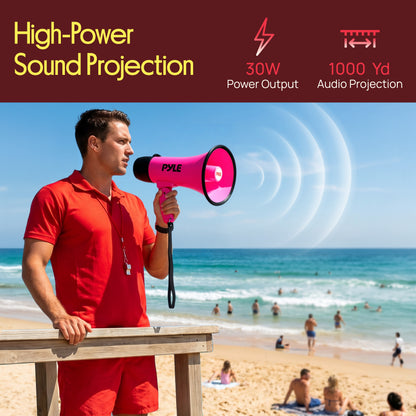 30W Rechargeable Megaphone-PMPRRC30PK