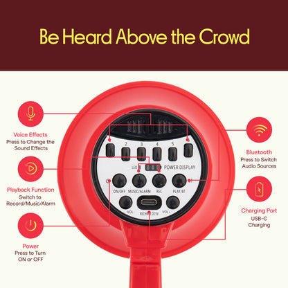 30W Rechargeable Megaphone-PMPVBTRC30DRD