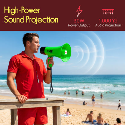 30W Rechargeable Megaphone-PMPVBTRC30GR