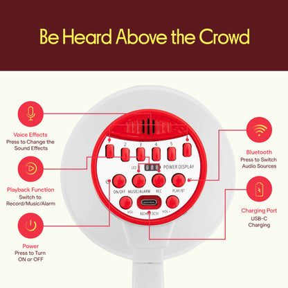 30W Rechargeable Megaphone-PMPVBTRC30RD