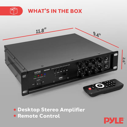 Bluetooth PA Mixing Amplifier 500W USB Playback LED Display