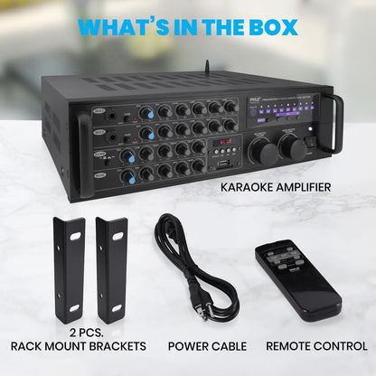 2000W Bluetooth Mixing Amplifier Karaoke/PA USB/SD Rack Mountable