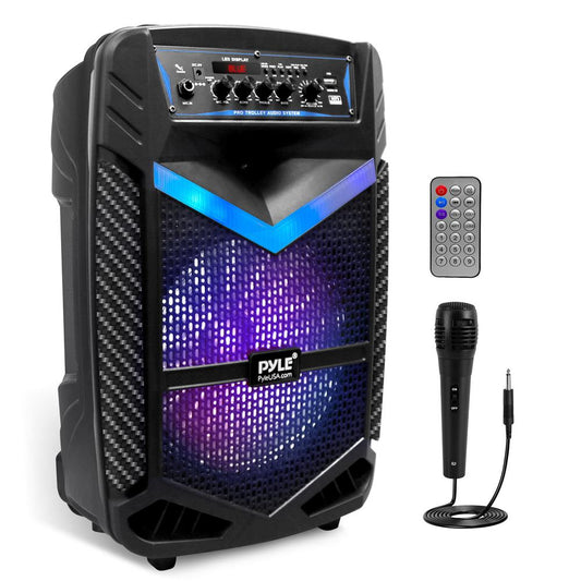 Portable Bluetooth PA Speaker 600W Rechargeable 10 Subwoofer Party Lights
