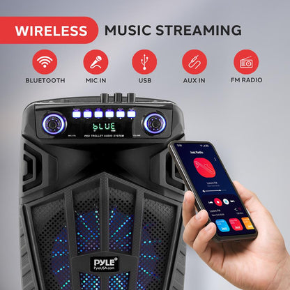 Portable Bluetooth PA Speaker 880W Rechargeable LED Lights