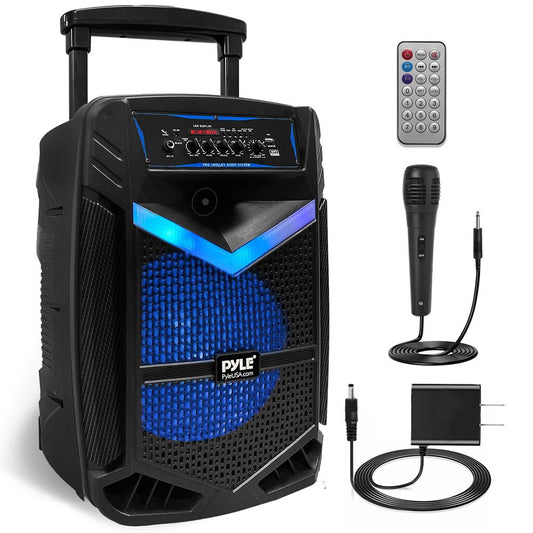 Portable Bluetooth PA Speaker 800W Rechargeable 12 Subwoofer Party Lights