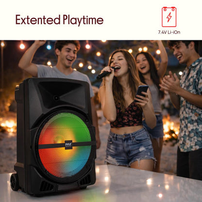 Portable Pa Speaker With Led Lights