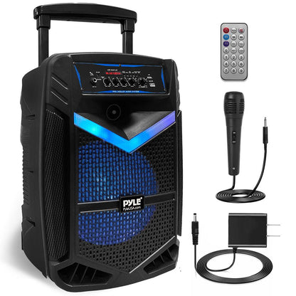 Portable Bluetooth PA Speaker 1200W Rechargeable 15 Subwoofer Party Lights