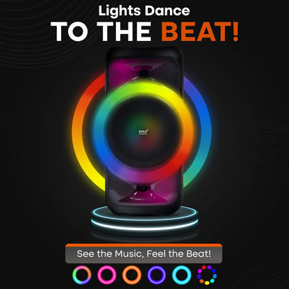 Bluetooth Party Speaker Powerful Sound TWS LED Lights Portable