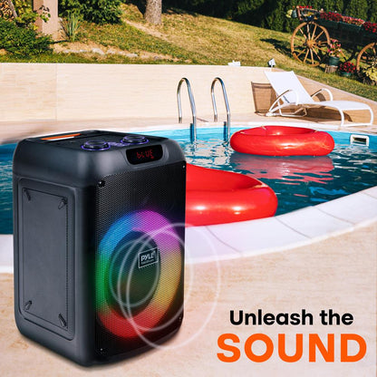 Bluetooth Party Speaker Powerful Bass 100W LED Lights Portable