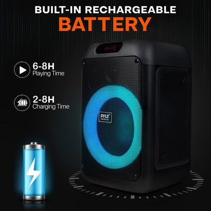 Bluetooth Party Speaker Powerful Bass TWS LED Lights Portable 100W