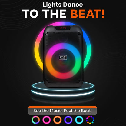 Bluetooth Party Speaker Powerful Bass TWS LED Lights Portable 100W