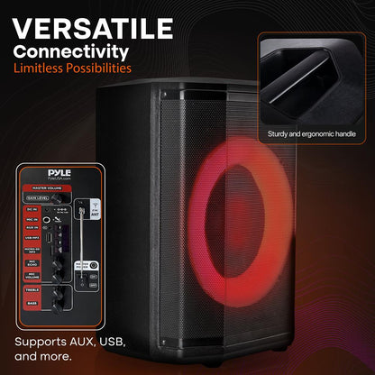 Bluetooth Party Speaker Powerful Bass TWS LED Lights 120W Tripod