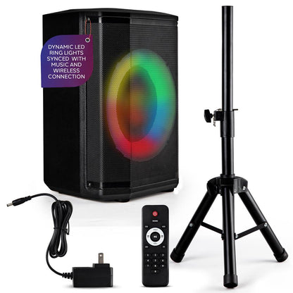 Portable Bluetooth Speaker Hi-Fi Sound 8 Woofer LED Lights 120W