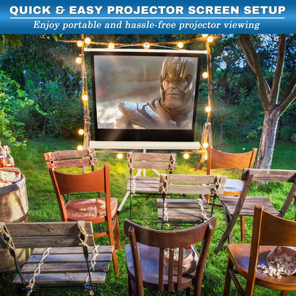 Portable Projector Screen 40 Easy Setup Matte White Tripod Stand