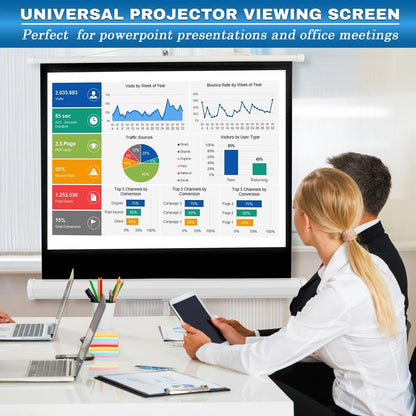 Portable Projector Screen 40 Easy Setup Matte White Tripod Stand