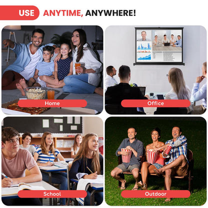 Portable Projector Screen 40 Easy Setup Matte White Display