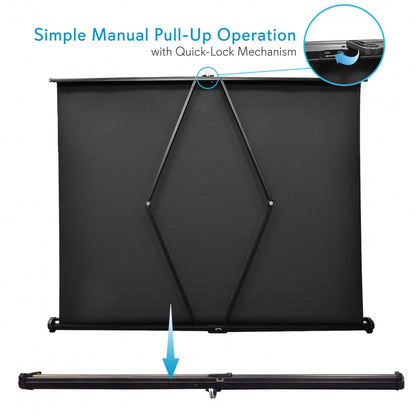 50 Portable Projector Screen Quick Setup Matte White Display