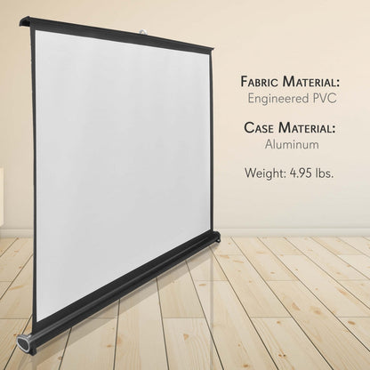 50 Portable Projector Screen Quick Setup Matte White Display