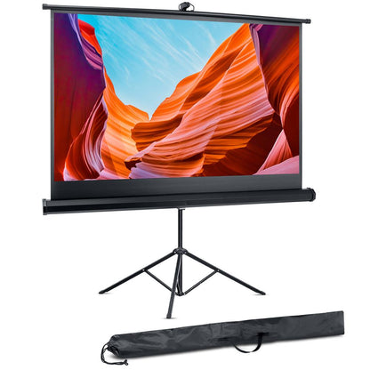 60 Portable Projector Screen Easy Setup Matte White Tripod Stand