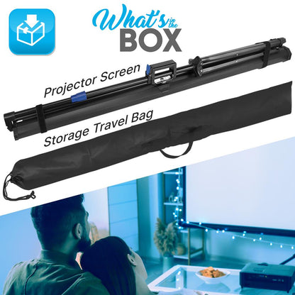 60 Portable Projector Screen Easy Setup Matte White Tripod Stand