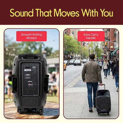 Portable Bluetooth PA Speaker 1200W Rechargeable Battery 12 Subwoofer
