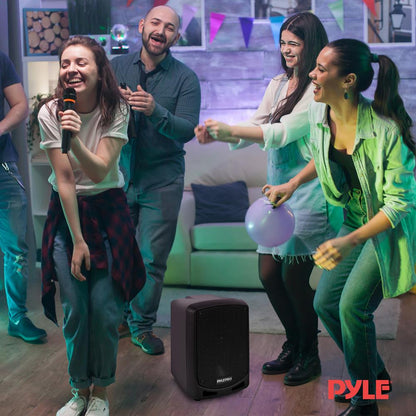 Bluetooth Karaoke PA Speaker Portable 600W Rechargeable Wireless Mic
