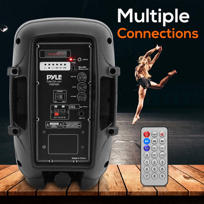 800W Portable Bluetooth PA Speaker Rechargeable UHF Mic 8 Subwoofer