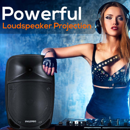 800W Portable Bluetooth PA Speaker Rechargeable UHF Mic 8 Subwoofer