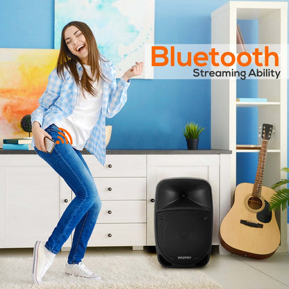 800W Portable Bluetooth PA Speaker Rechargeable UHF Mic 8 Subwoofer