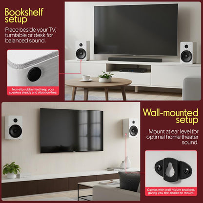 Bookshelf Speakers-PSMSP6WH