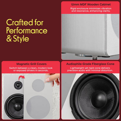 Bookshelf Speakers-PSMSP6WH