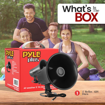 Portable PA Speaker All-Weather 5 Horn 25W Peak Swiveling Bracket