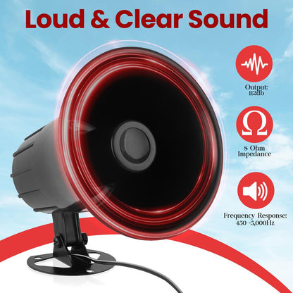 Portable PA Speaker All-Weather 5 Horn 25W Peak Swiveling Bracket