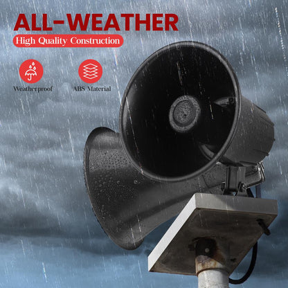 Portable PA Speaker All-Weather 5 Horn 25W Peak Swiveling Bracket