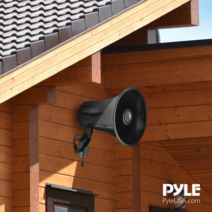 Portable PA Speaker All-Weather 5 Horn 25W Peak Swiveling Bracket