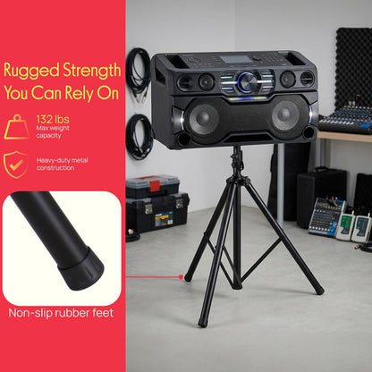 Speaker Stand Mount Adjustable 40-71 Durable Metal 132 lbs Capacity