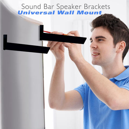Adjustable Speaker Wall Mount Brackets 110 lbs Capacity Steel 2 Pack