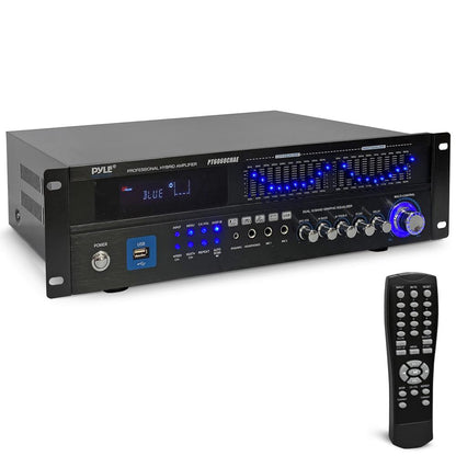 2000W Bluetooth 6-Channel Home Amplifier - Wireless Streaming USB/AUX/RCA