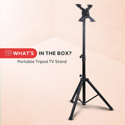 Portable TV Tripod Stand Adjustable Height Steel Alloy 32 Max